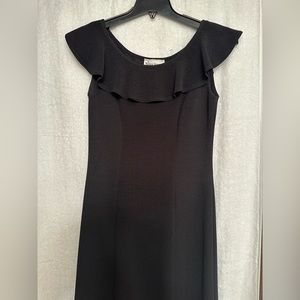 nicole studio women’s black sleeveless maxi dress size 6